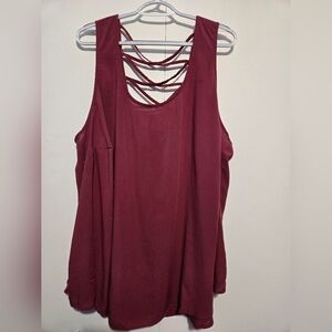 Torrid Burgundy Tank Top with Strappy Back